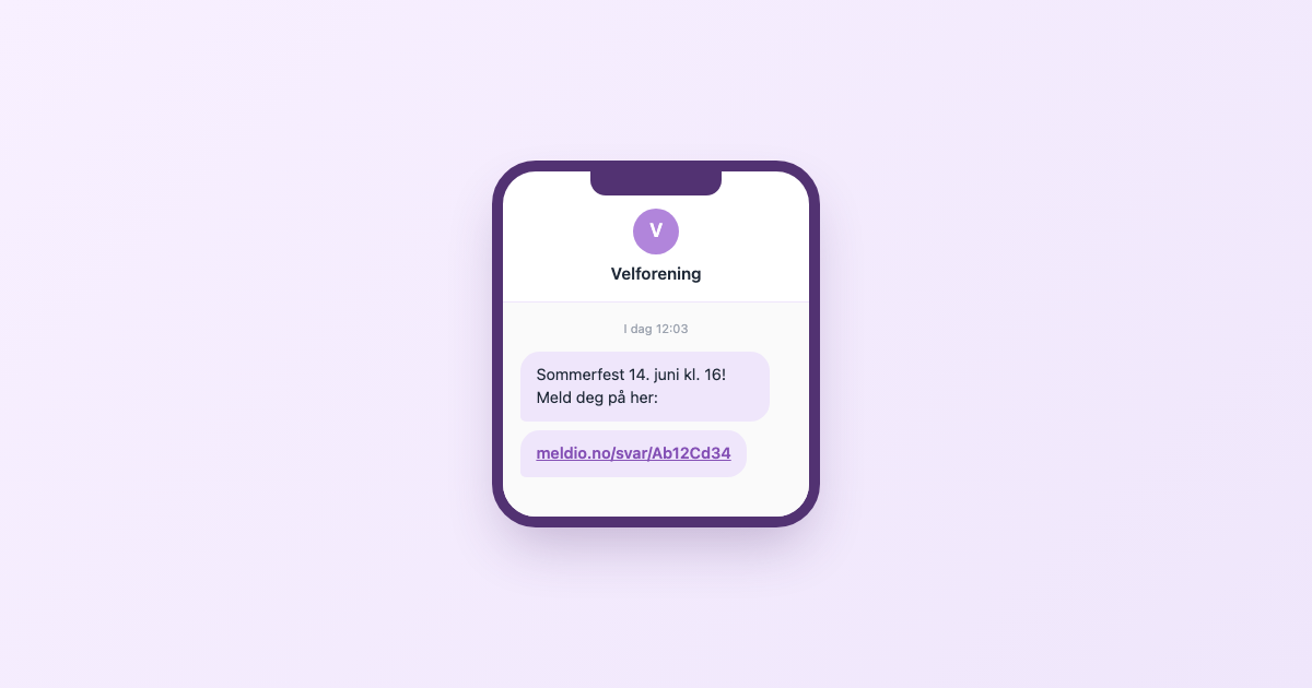 Påmelding via SMS – dugnad og arrangement